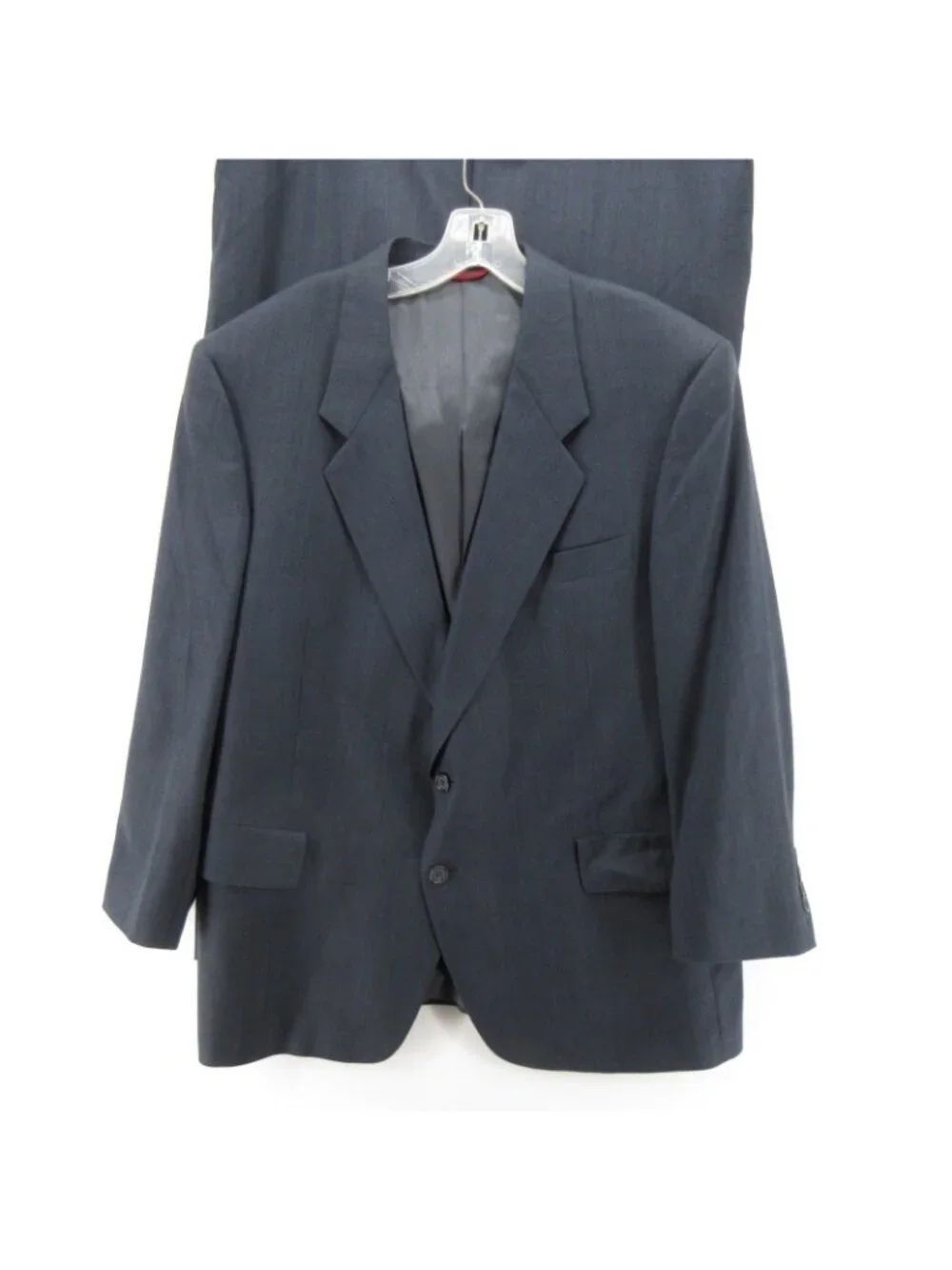 VINTAGE Hart Schaffner Marx Suit 46 Short Wool 2 Piece Plaid 38X25